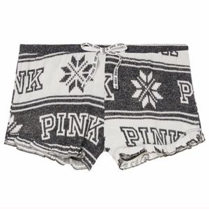 Vs Pink Cozy Jersey Sleep Short Shortie Pajama M